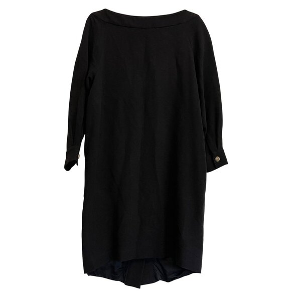 Vintage Chetta B Neiman Marcus Black‎ Button-Down Dress 80's Mature Classic Chic - Picture 2 of 12